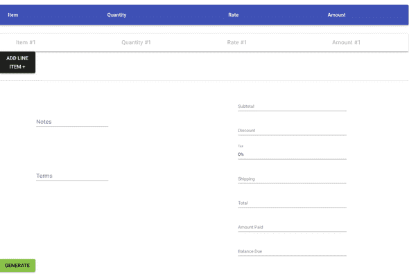 Bottom Invoice Normal View