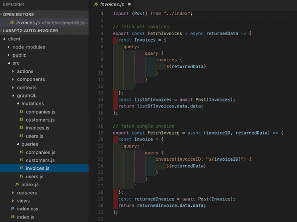Invoice Queries on Frontend
