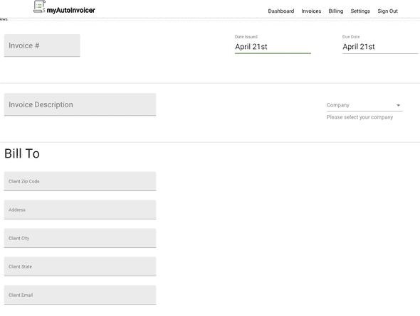 Top Invoice Normal View